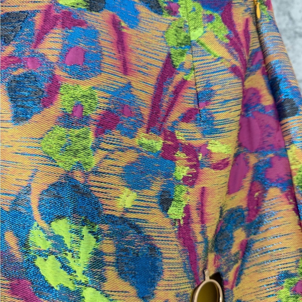 Cult Gaia “Celia” Jacquard Skirt – Bold Floral with ring accent detail size 2 - Picture 3 of 12